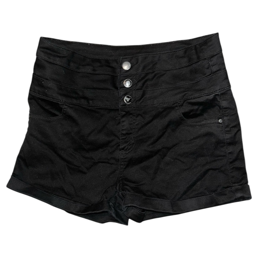 High rise black shorts